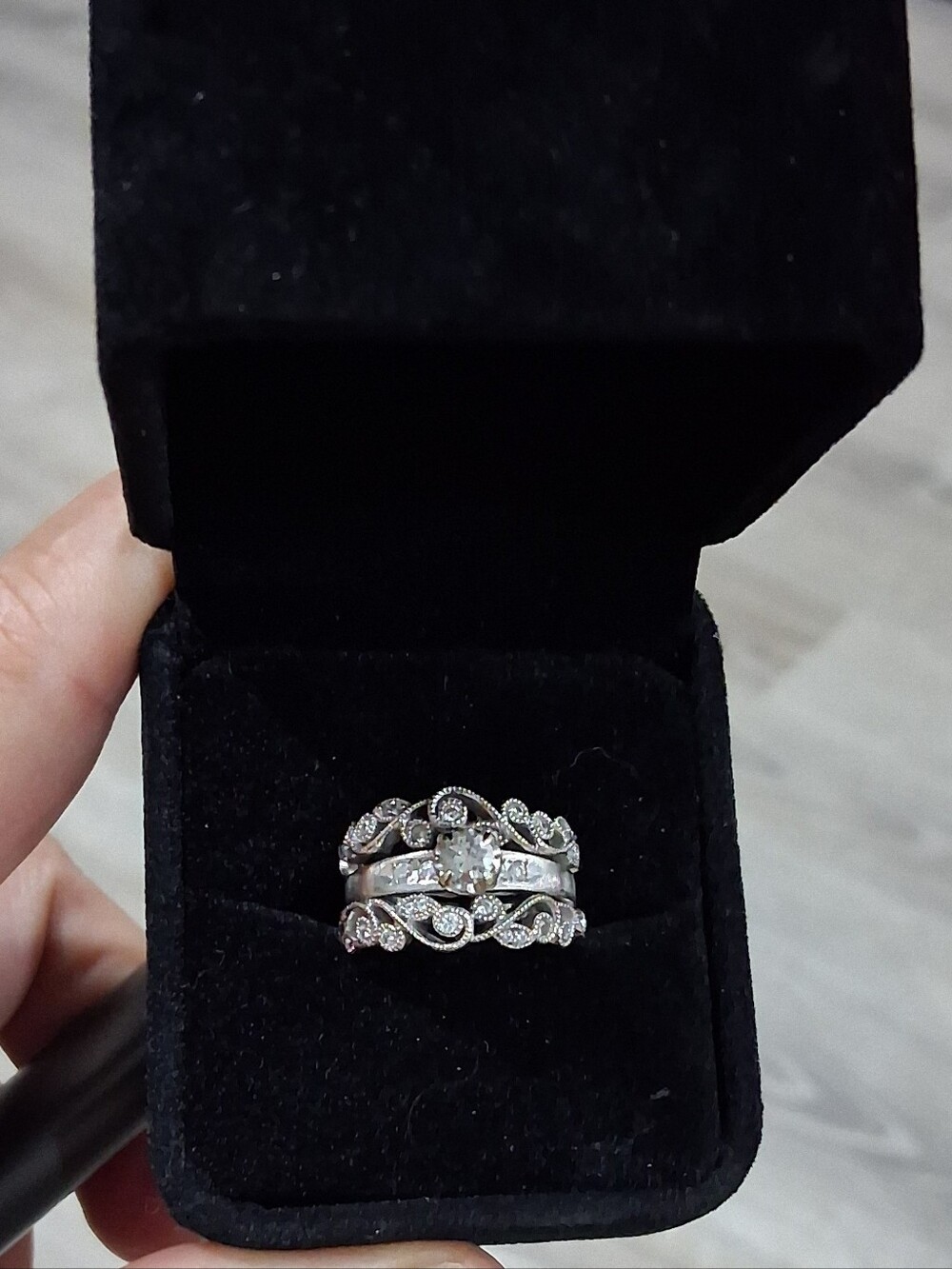 14Kt White Gold .25 Carat Diamond Bridal Set